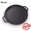 Descuento popular Pizza Pan con recubrimiento pre-seasoned